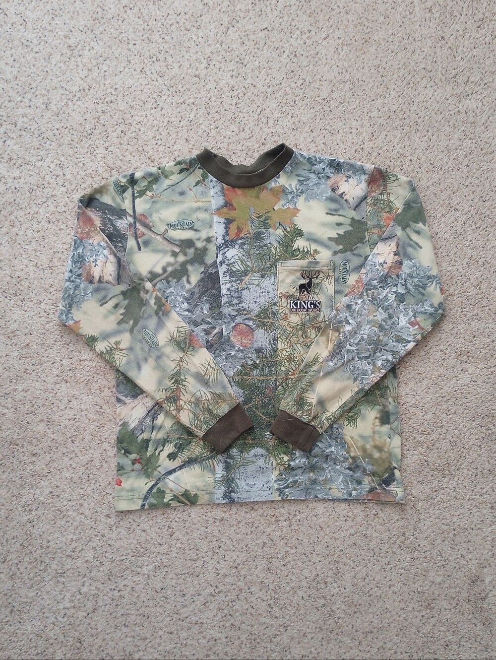 Kings Camo Outdoor World Hidden Mesa Long Sleeve Youth Size 14 Hunting